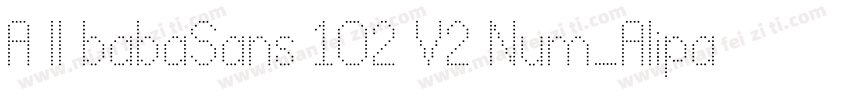 A ll babaSans 102 V2 Num_Alipay字体转换